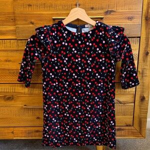 Crewcuts Girls Velvet Dress with Cherry Print 🍒